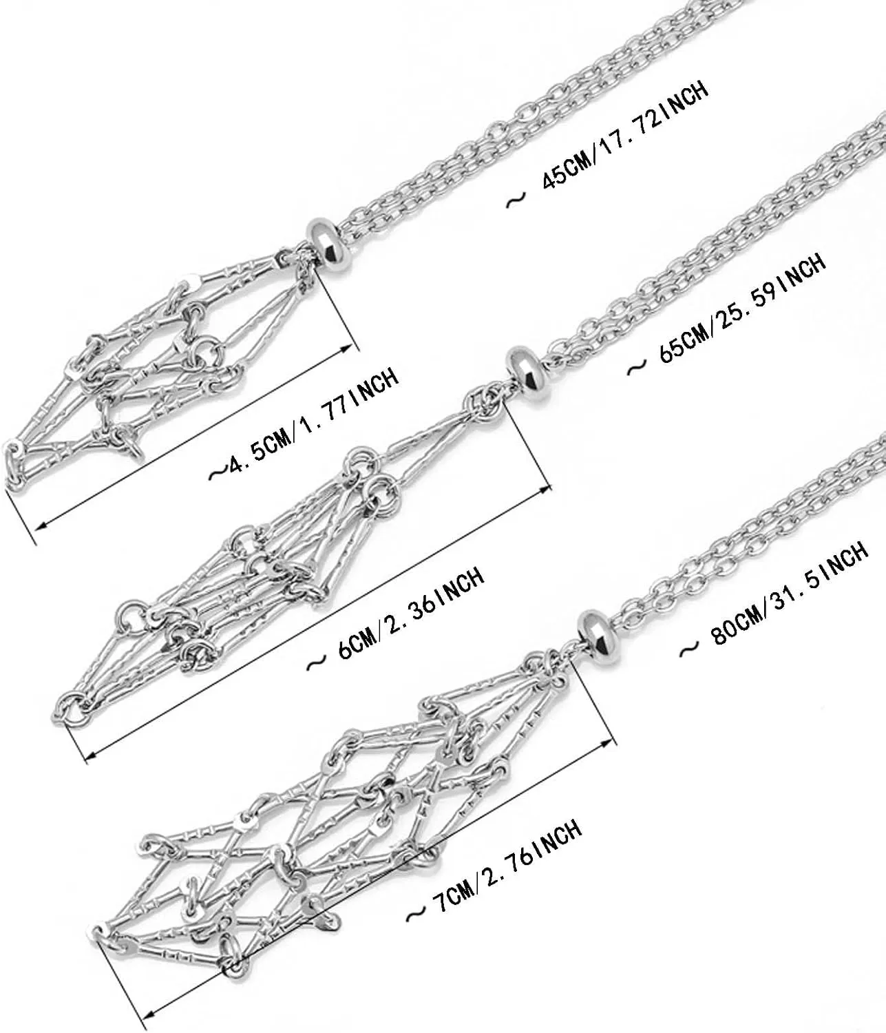 S925 Sterling Silver Layered Pendant Necklaces for Women,Stackable Layering Necklace Chain Jewelry Accessories Gifts