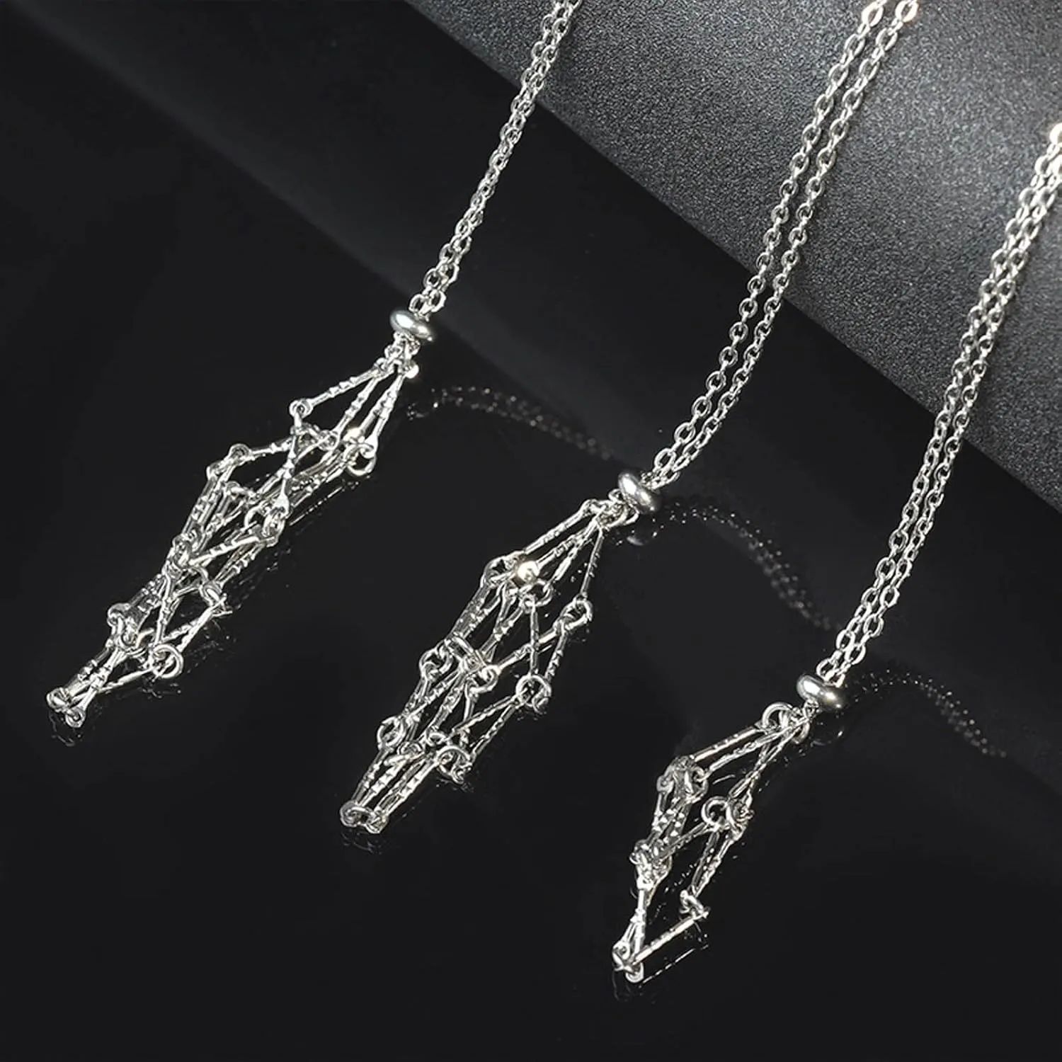 S925 Sterling Silver Layered Pendant Necklaces for Women,Stackable Layering Necklace Chain Jewelry Accessories Gifts