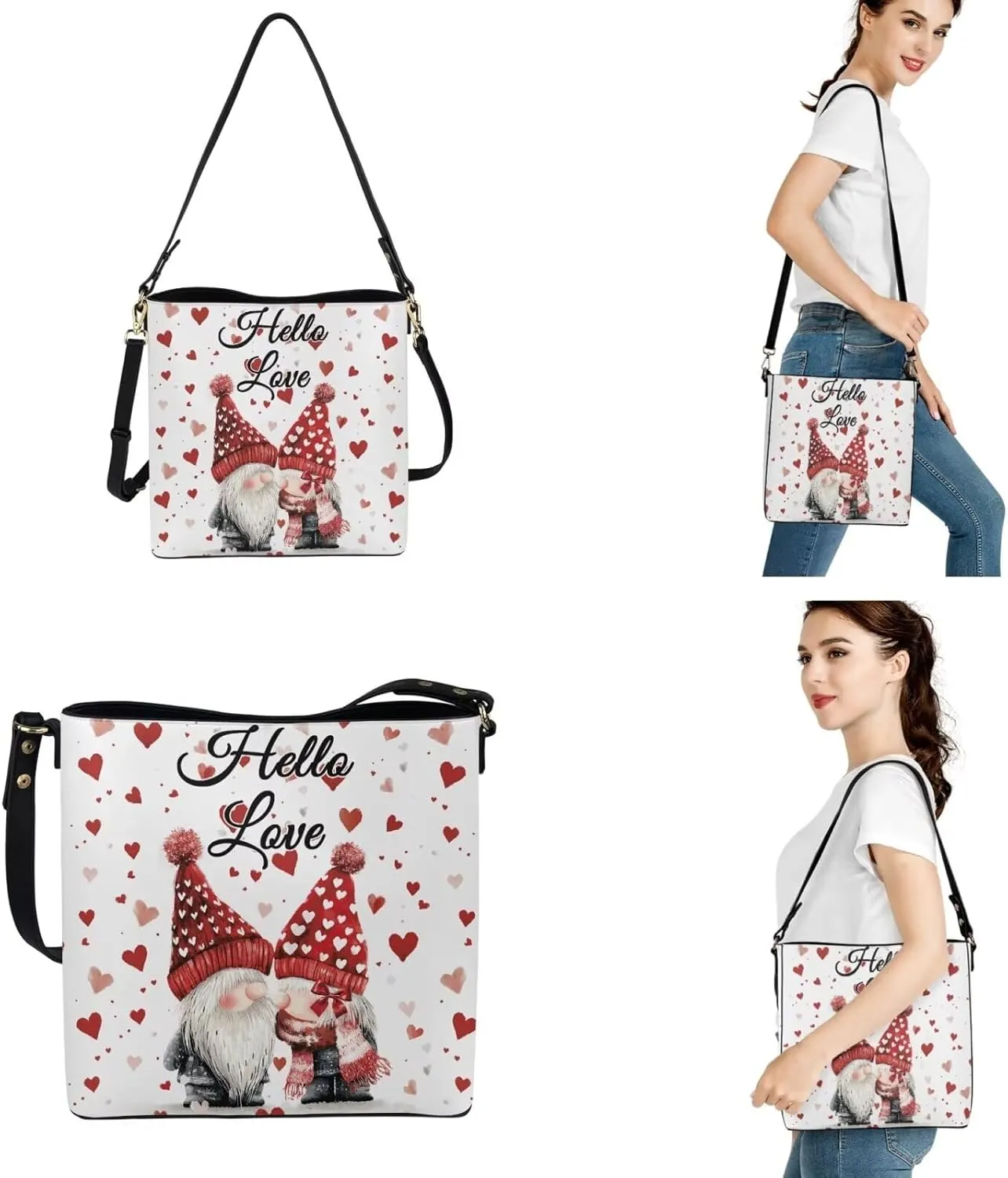 Saddle Purses for Women Hand Strap Wallet Large Saddle Bags Set of 3