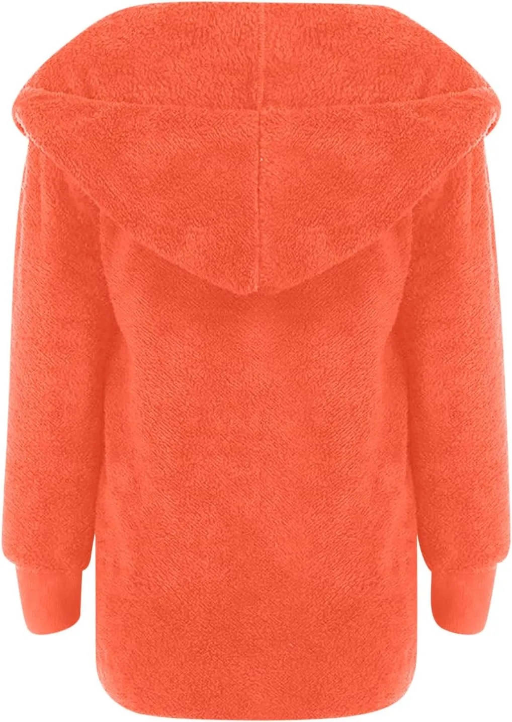 Sherpa Jacket Women Oversized Hooded Fuzzy Fleece Jackets with Pocket Warm Cozy Hoodie Cardigan Coat Plus Size