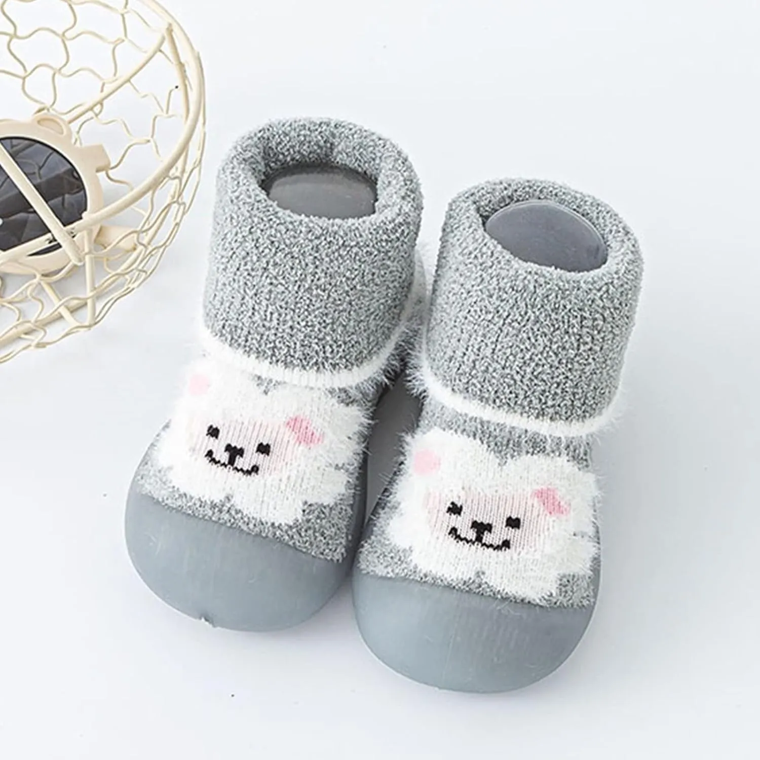 Shoes for Girls,Infant Shoes Sock Shoes Anti-Slip Fuzzy Slipper Soft Indoor Boys Shoes 0-3 Years