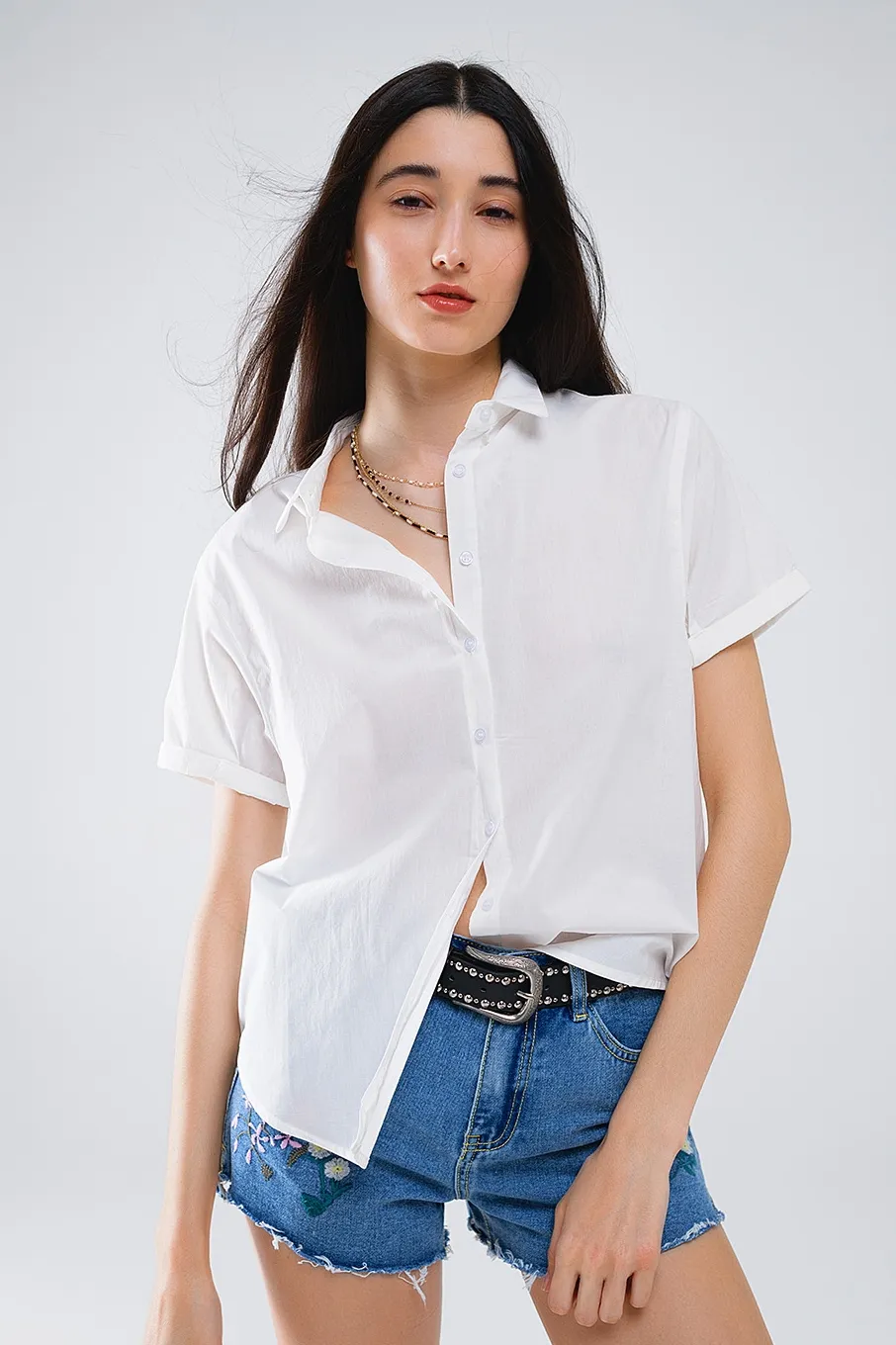 Short Sleeve Relaxed Button Up Shirt