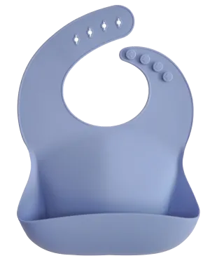 Silicone Baby Bib - Powder Blue