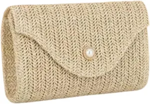 Straw Clutch Purses for Women Summer Straw Beach Bag Vintage Envelope Evening Clutch Handbags for Formal Party Wedding 2025
