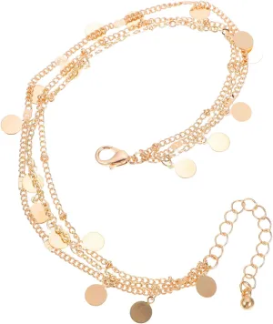 Stylish Foot Jewelry for Women Gold Chain Anklets Seashell Design for Beach