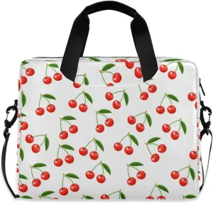 susiyo Cherry Fruits Pattern Laptop Bag 15.6 Inch Laptop Bag with Shoulder Strap Briefcase for Work College Back to School