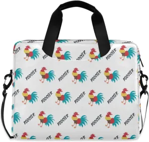 susiyo Chickens Rooster Laptop Bag 15.6 Inch Laptop Bag with Shoulder Strap Briefcase for Work College Back to School