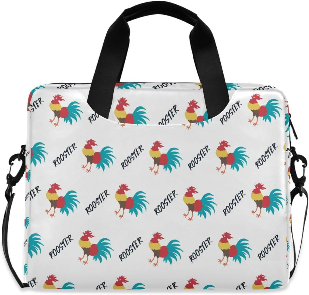 susiyo Chickens Rooster Laptop Bag 15.6 Inch Laptop Bag with Shoulder Strap Briefcase for Work College Back to School