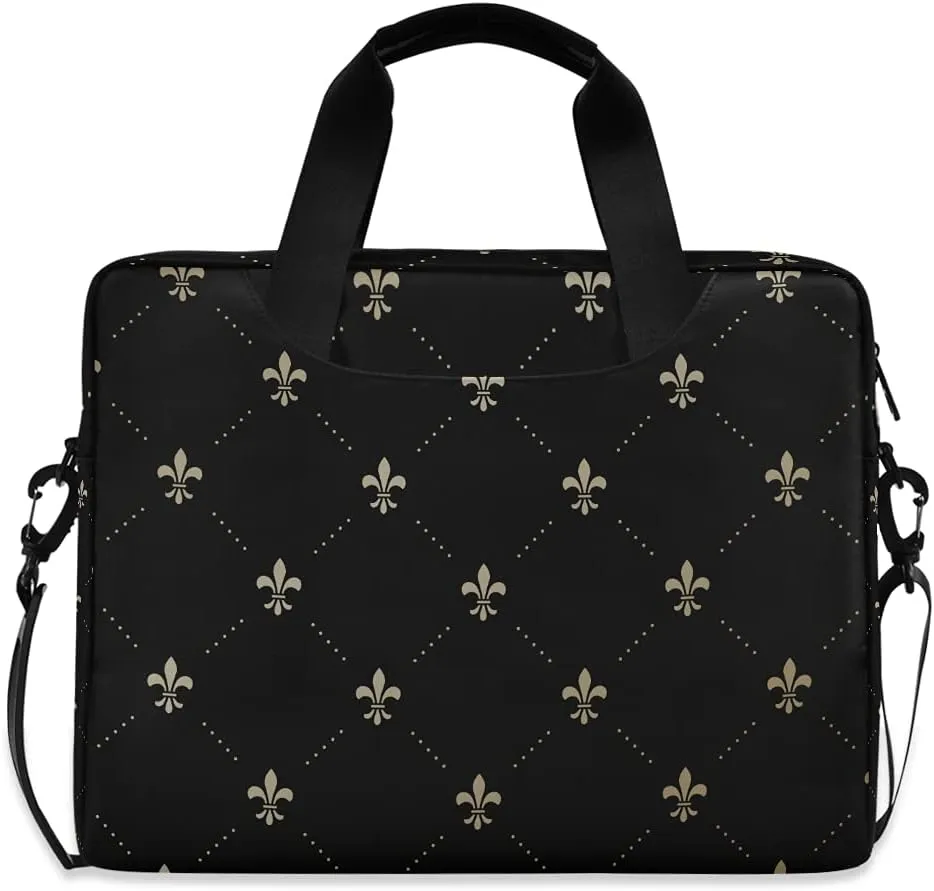 susiyo Fleur De Lis Retro French Lily Laptop Bag 15.7 inch Briefcases for Adults Shoulder Carrying Case for Office Travel