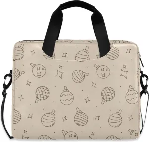 susiyo Vintage Christmas Decorations Balls Laptop Bag 15.6 Inch Laptop Bag with Shoulder Strap Briefcase for Work College Back to School