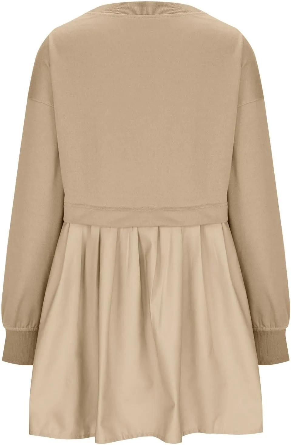 Sweatshirts Dress for Women Fall Long Sleeve Dresses Trendy Pleated Party Dress Casual Mini Dresses 2024