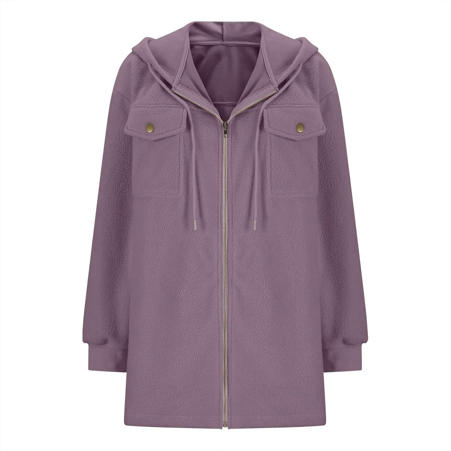 TANGNADE Women Zip Up Hoodie Fleece Jacket Oversized Hooded Sweatshirts Long Sleeve Crop Warm Fall Outfits Winter Coat