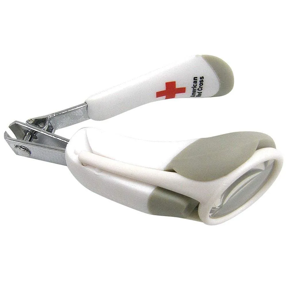 The First Years Nail Clipper W/ Magnifier White & Grey || Birth  to 12months