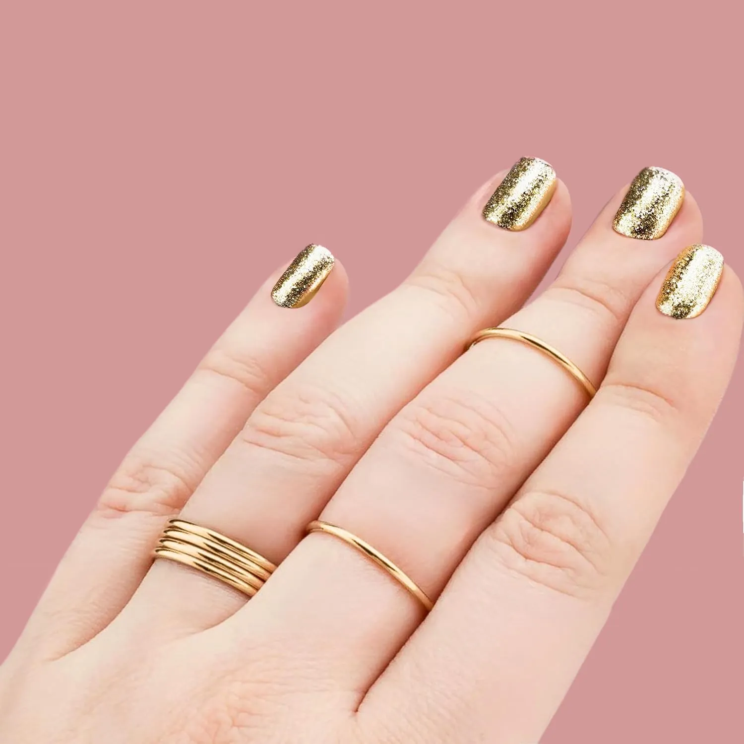Thin Smooth Stacking 1mm Skinny Ring in Silver, Gold, or Rose Gold | Comfort Fit | Sizes 4-10 (8, 14K Gold Fill)