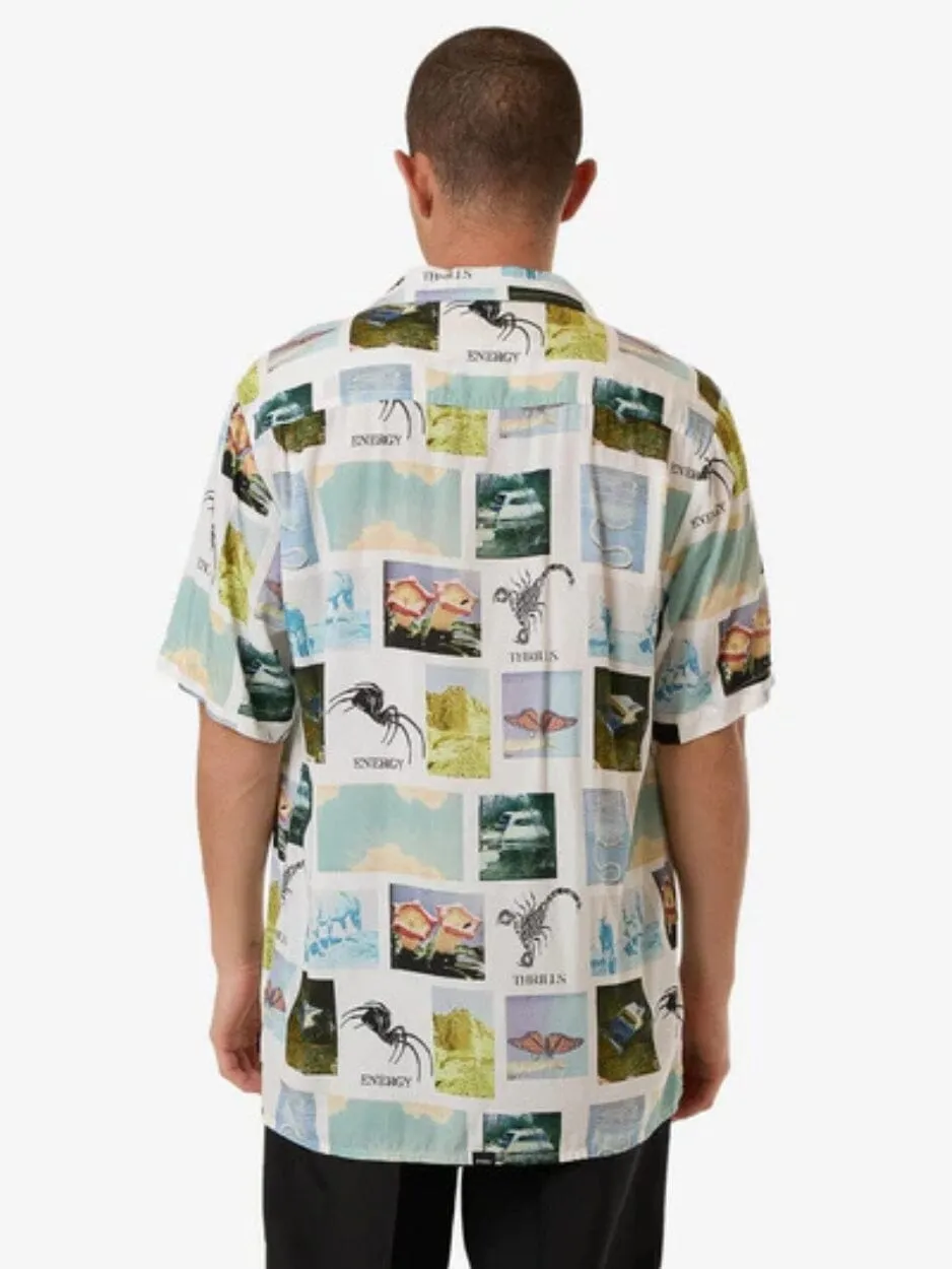 Thrills Energy Bowling Shirt - White