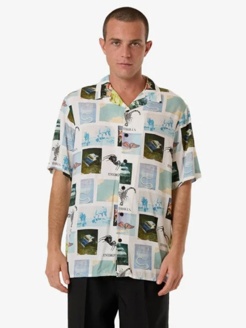 Thrills Energy Bowling Shirt - White