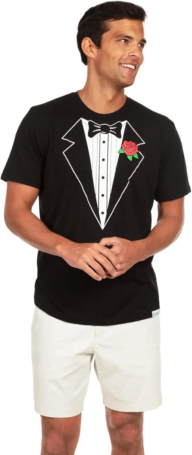 Tipsy Elves Bachelor Party Tees for Men - Tuxedo T-Shirts for Bachelors and Groomsmen