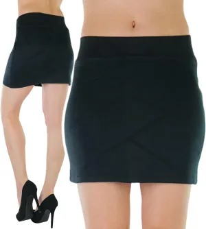 ToBeInStyle Women's Premium Cotton-Blend Basic Knee Skirt