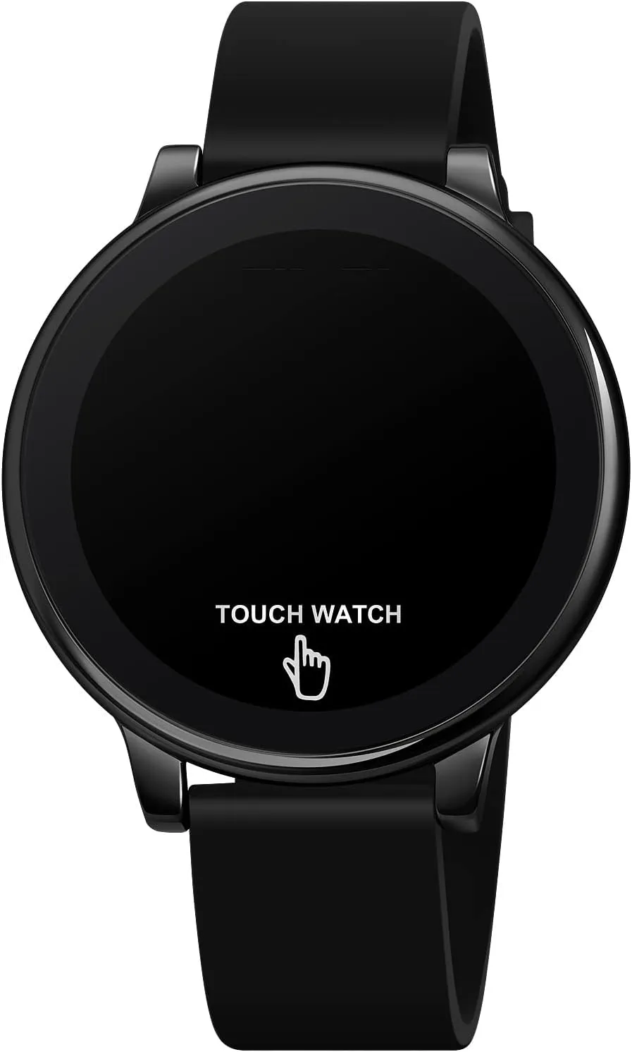 TOOCAT Fashion Touch LED Digital Watch Outdoor 50M Waterproof Rubber Bands Wristwatch for Men Women Teens Students (Black-LED Touch)