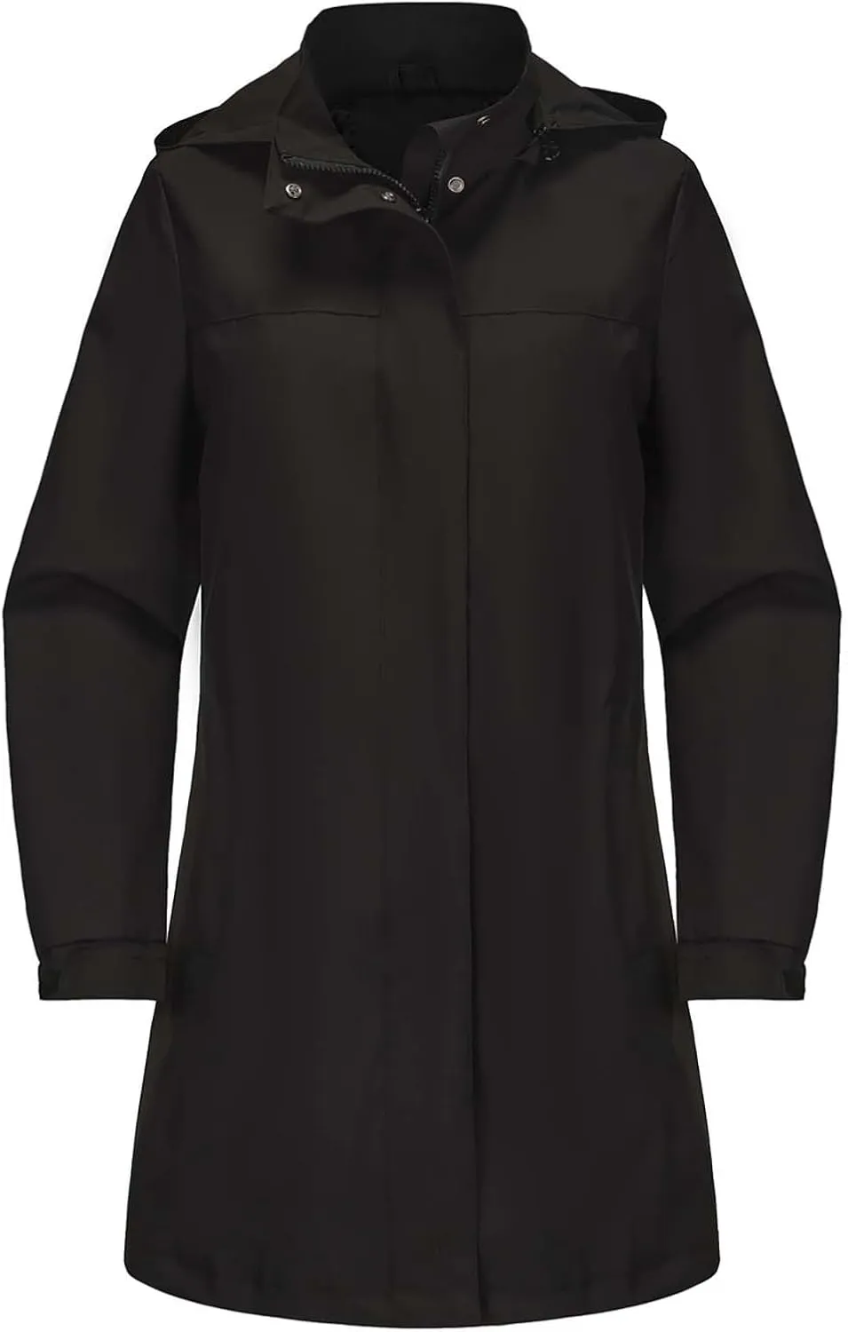 Trench Coat Women Thin Long Sleeve Button Puffer Jackets Casual Loose Hooded Jacket with Pockets Outerwear