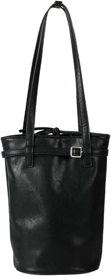 Trendy Bucket Bags for Women Retro PU Leather Y2k Buckle Belt Hobo Shoulder Purse Casual Tote Handbags 2025