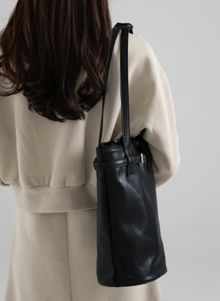 Trendy Bucket Bags for Women Retro PU Leather Y2k Buckle Belt Hobo Shoulder Purse Casual Tote Handbags 2025