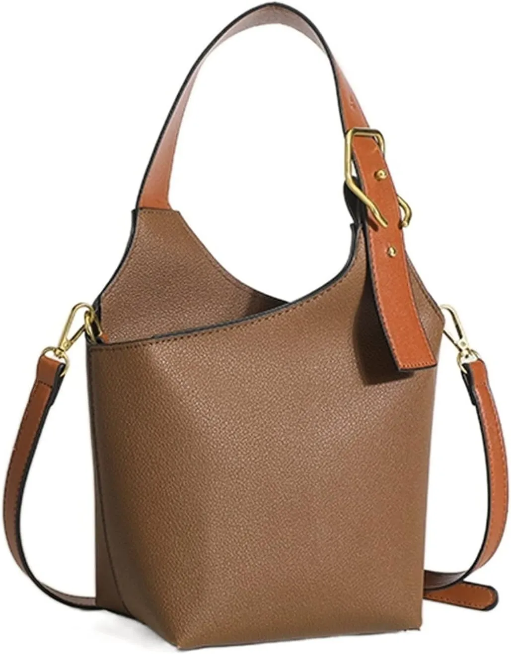 Trendy Design Ladies Handbag Womens Bags Bucket Bag Purse Shoulder Crossbody Bag For Women(Brown)
