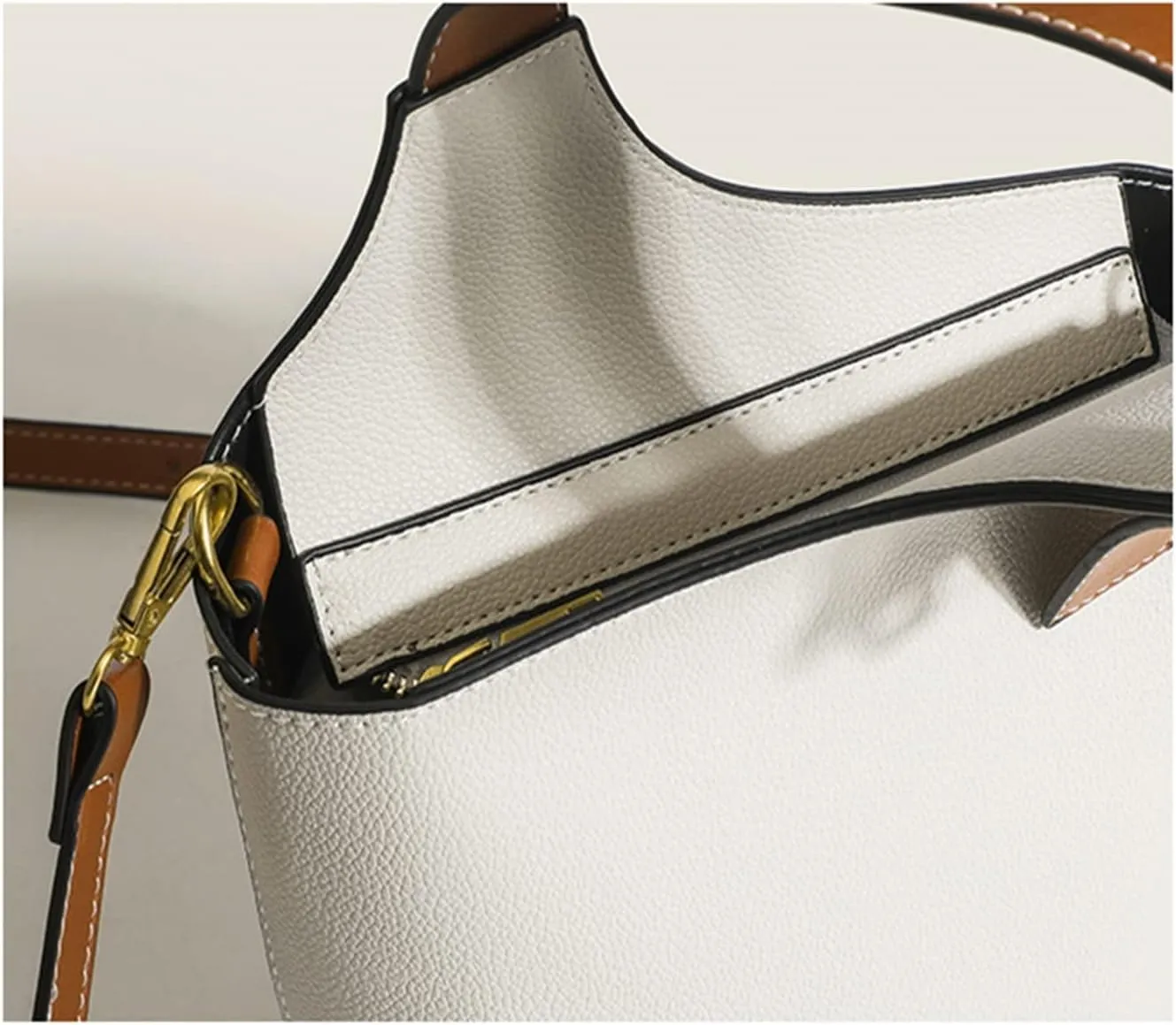 Trendy Design Ladies Handbag Womens Bags Bucket Bag Purse Shoulder Crossbody Bag For Women(White)