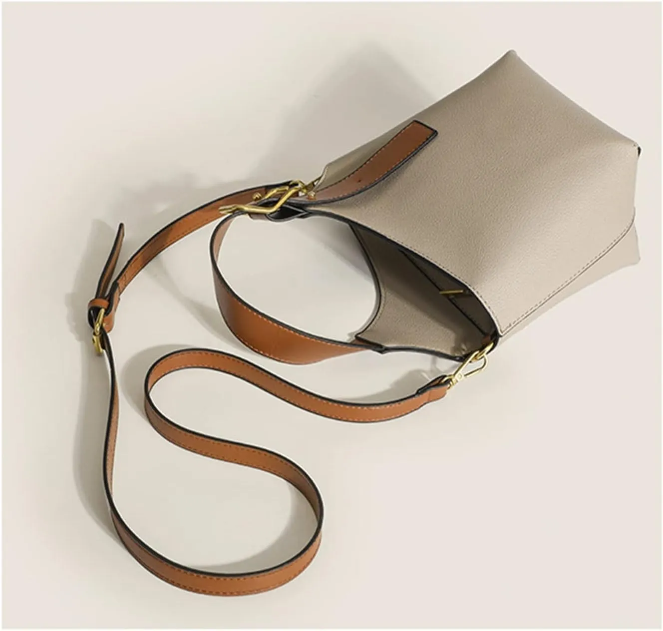 Trendy Design Ladies Handbag Womens Bags Bucket Bag Purse Shoulder Crossbody Bag For Women(White)