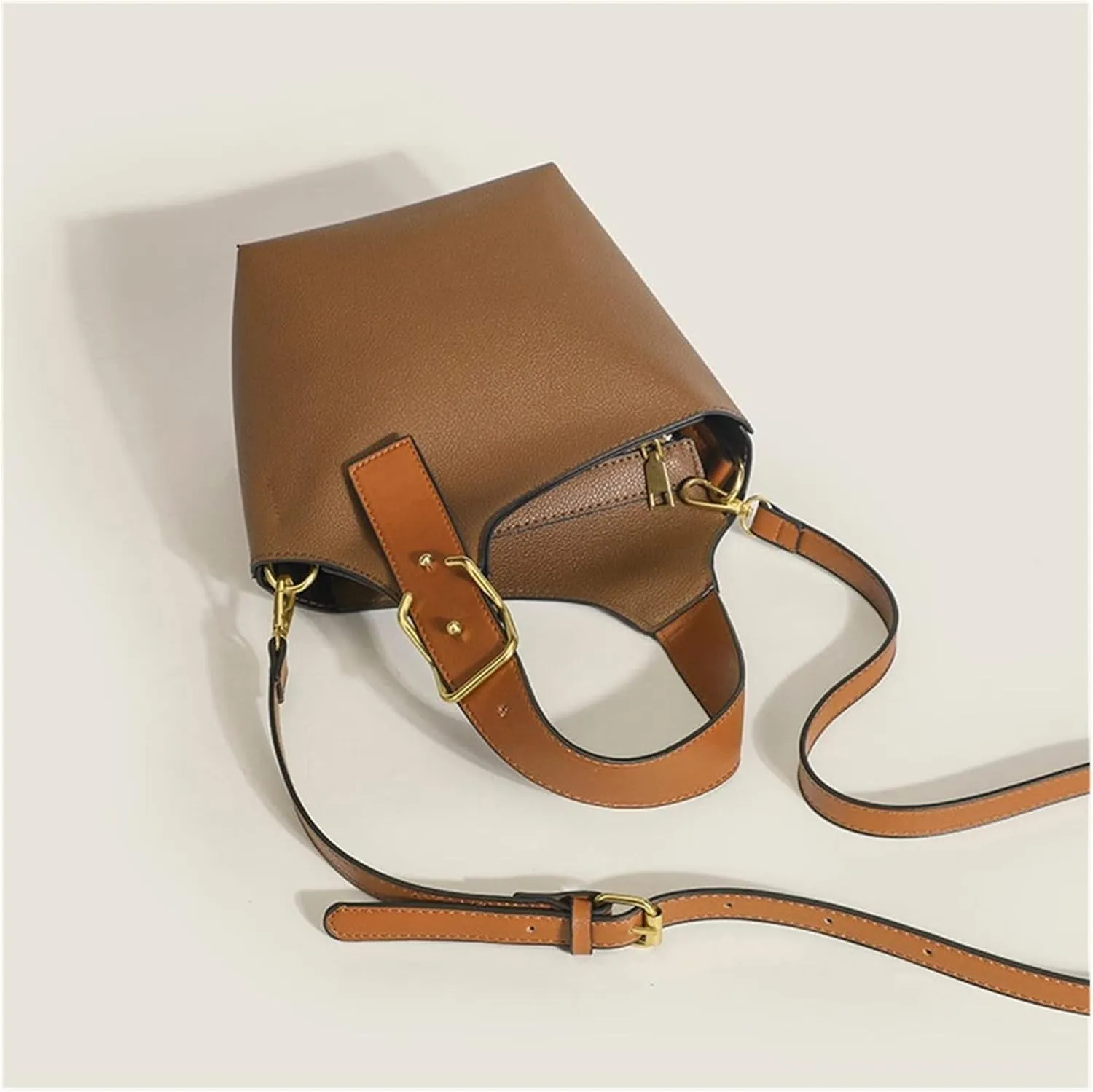 Trendy Design Ladies Handbag Womens Bags Bucket Bag Purse Shoulder Crossbody Bag For Women(White)