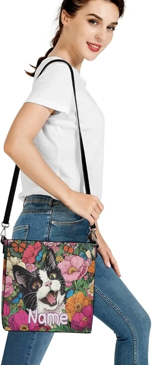Tuoxiukan Custom Tote Handbags for Women with Photo Text Personalized Crossbody Handbags Ladies Bucket Bags Gifts