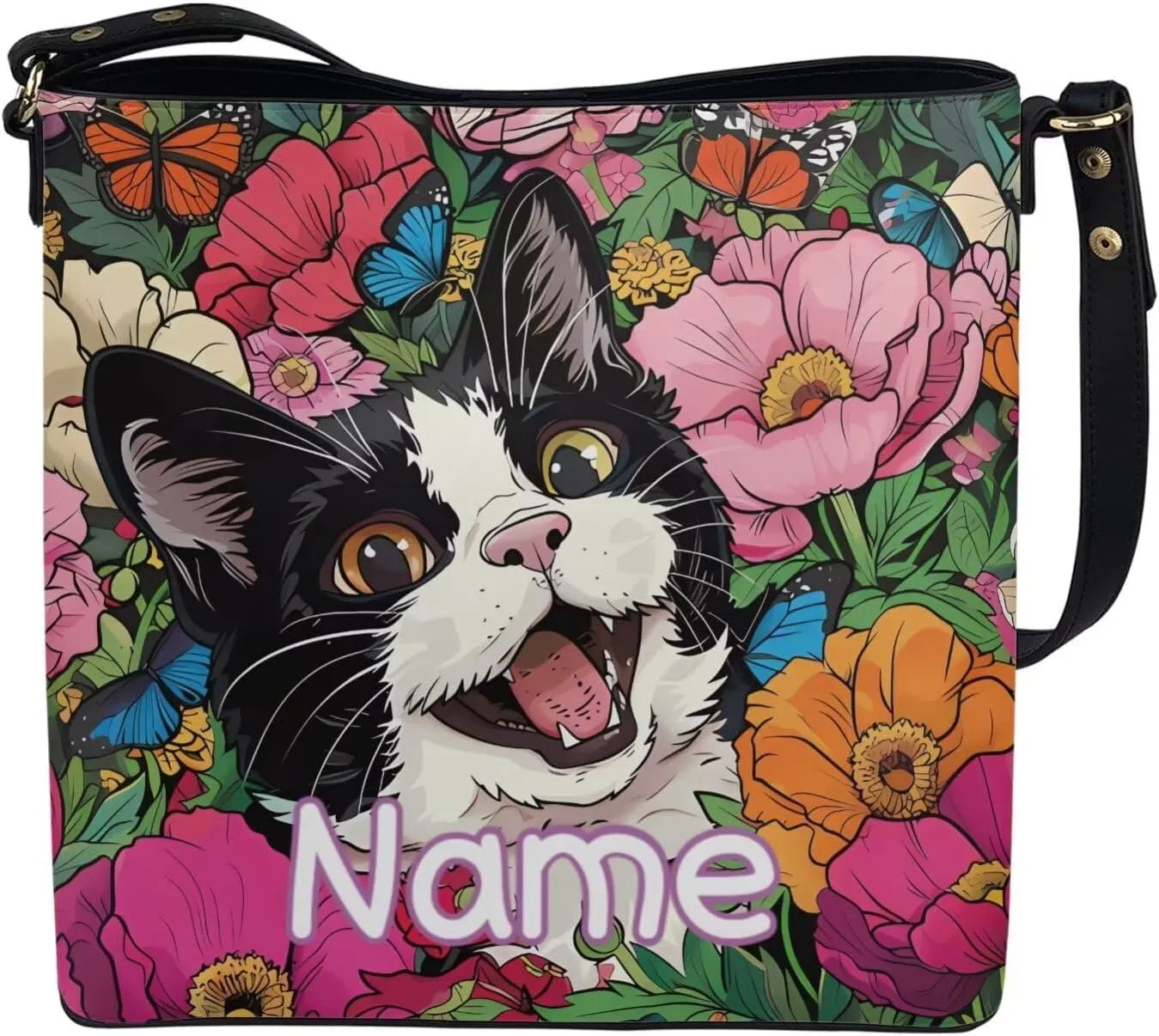 Tuoxiukan Custom Tote Handbags for Women with Photo Text Personalized Crossbody Handbags Ladies Bucket Bags Gifts