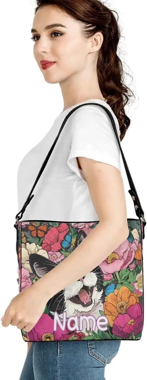 Tuoxiukan Custom Tote Handbags for Women with Photo Text Personalized Crossbody Handbags Ladies Bucket Bags Gifts