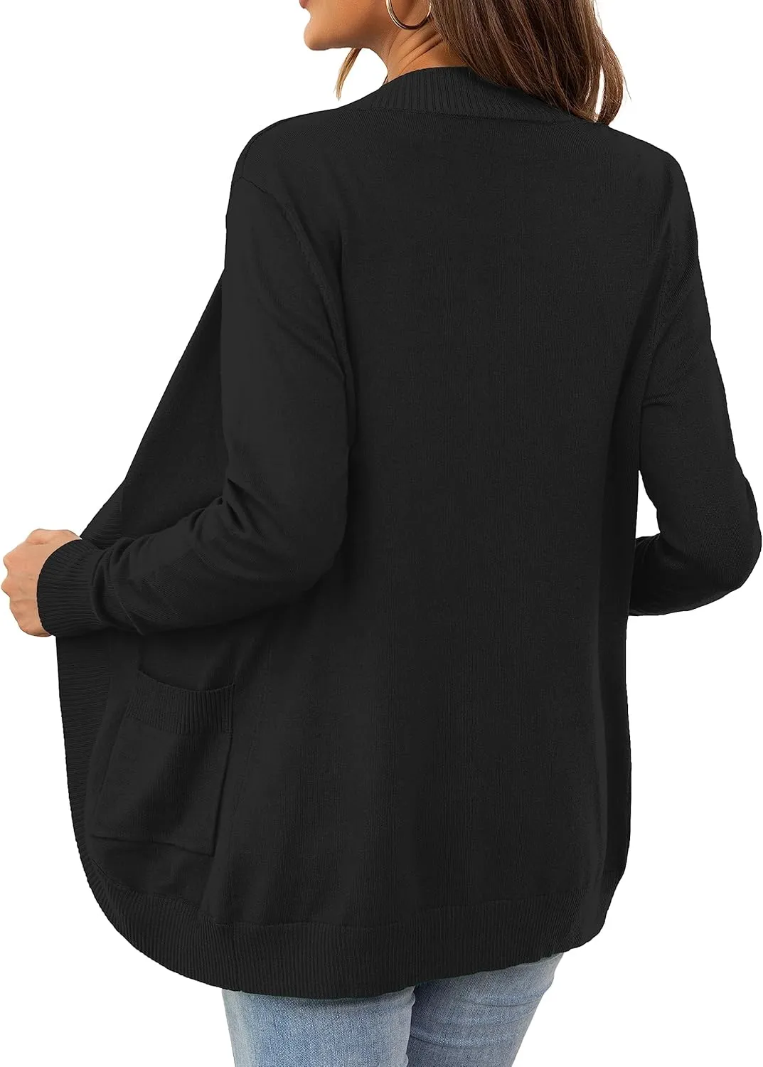 U.Vomade Women's Sweaters Boho Long Sleeve Open Front Chunky Cable Knit Cardigan