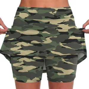 Versatile Skorts for Woman,Plus Size Skort for Curvy Women,Ladies Culottes,Womens Skorts with Pockets Tummy Control