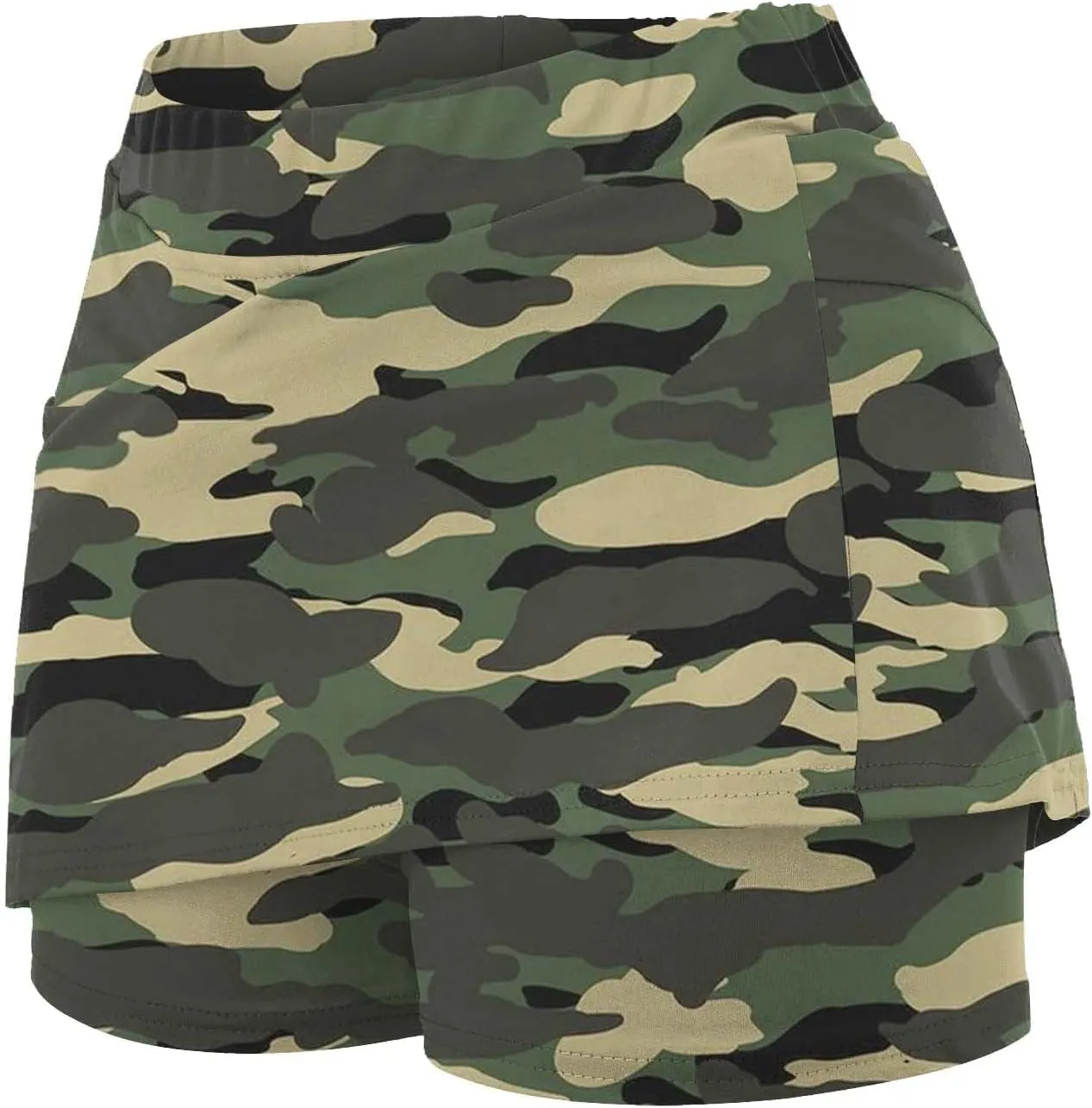 Versatile Skorts for Woman,Plus Size Skort for Curvy Women,Ladies Culottes,Womens Skorts with Pockets Tummy Control