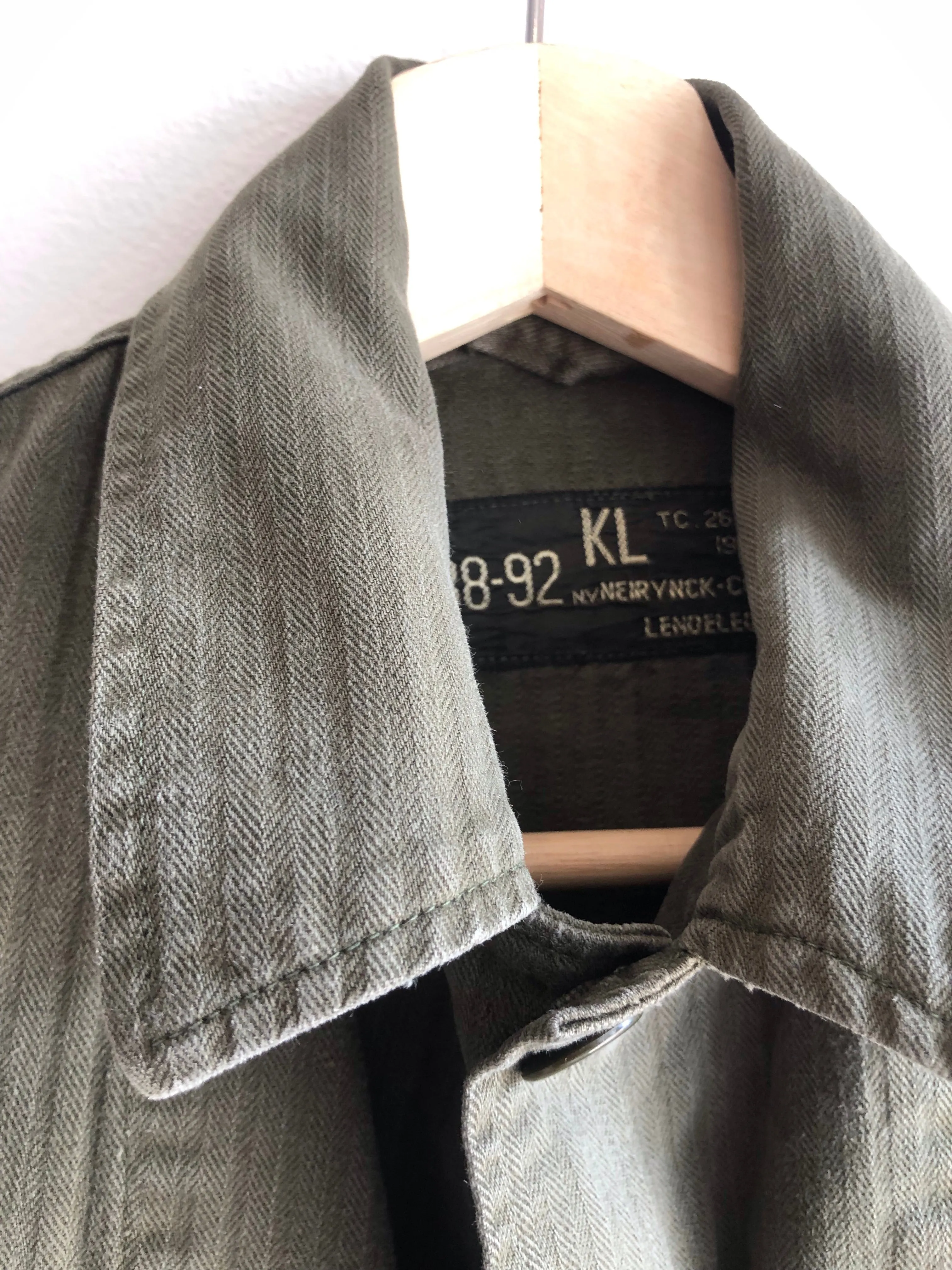 Vintage 1960s European Military HBT Button-Up Shirt