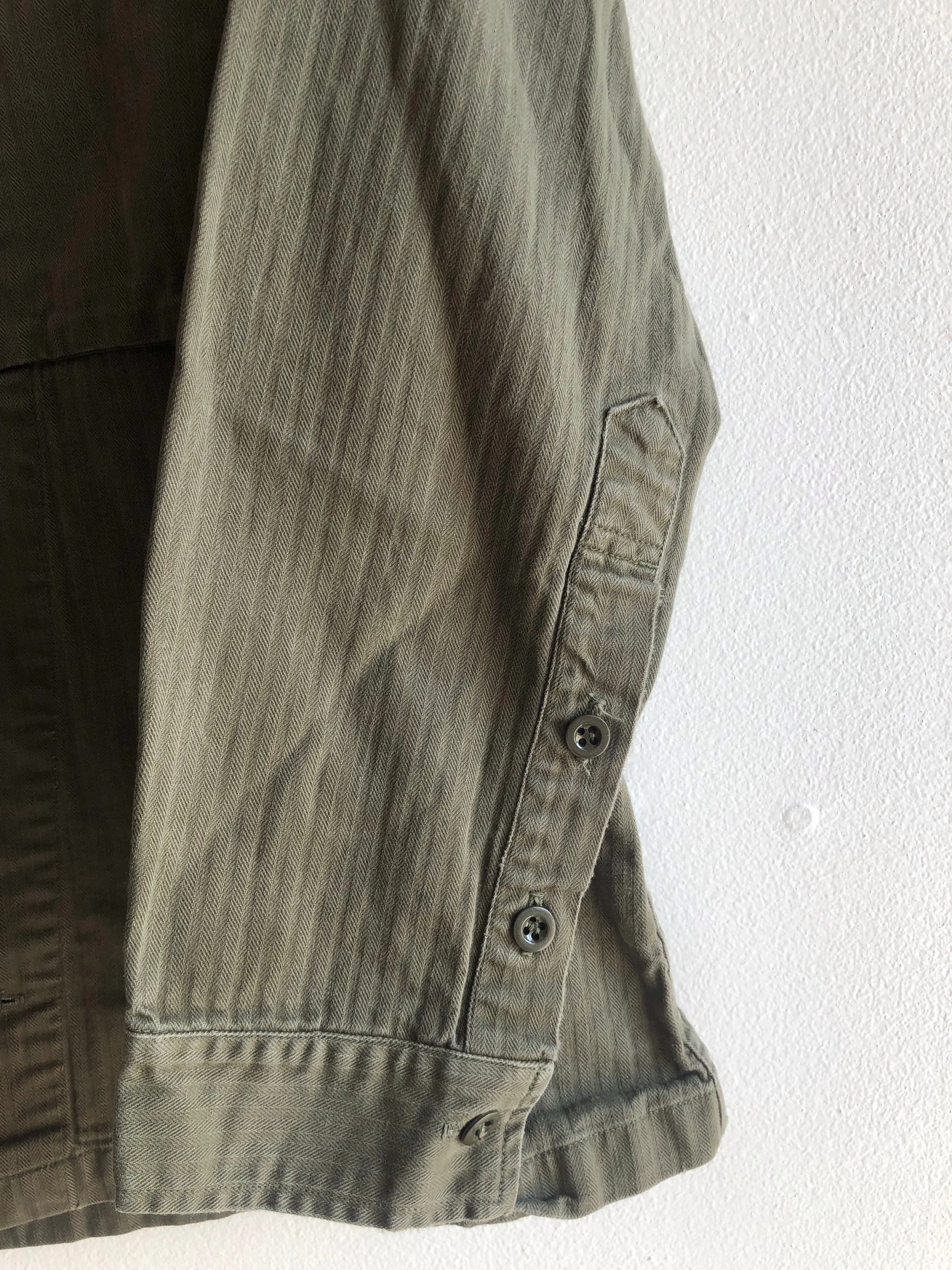 Vintage 1960s European Military HBT Button-Up Shirt