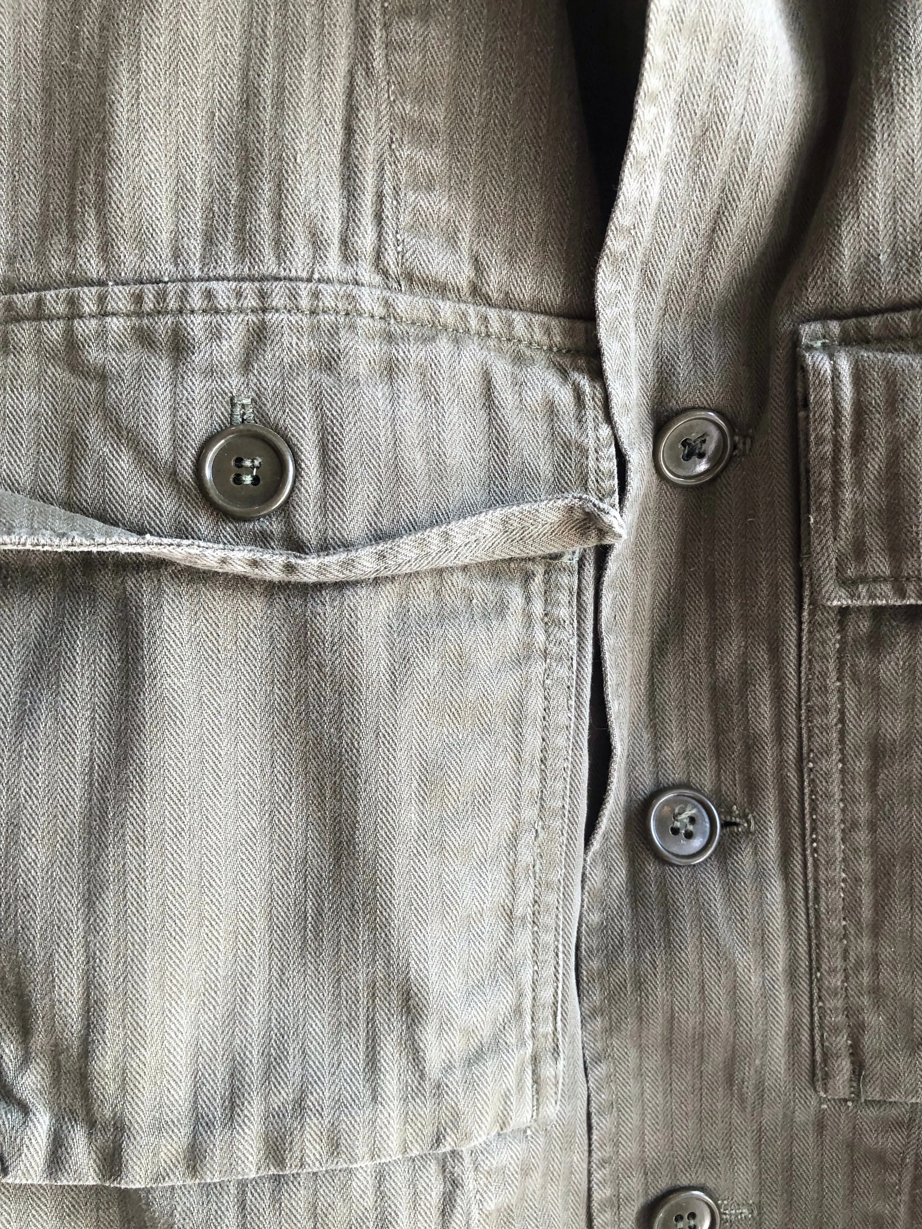 Vintage 1960s European Military HBT Button-Up Shirt