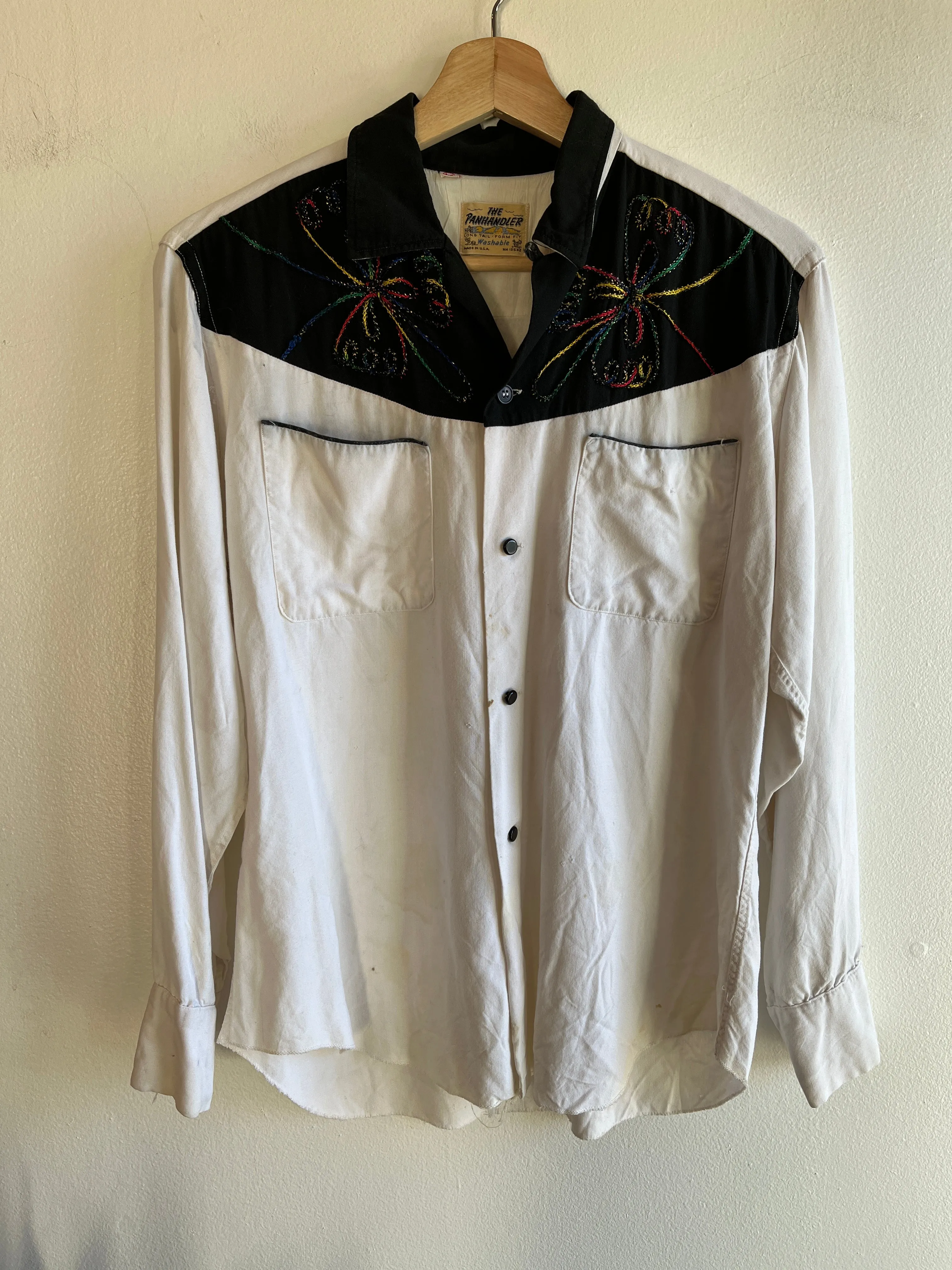 Vintage 1960s The Panhandler Western Button-Up Shirt