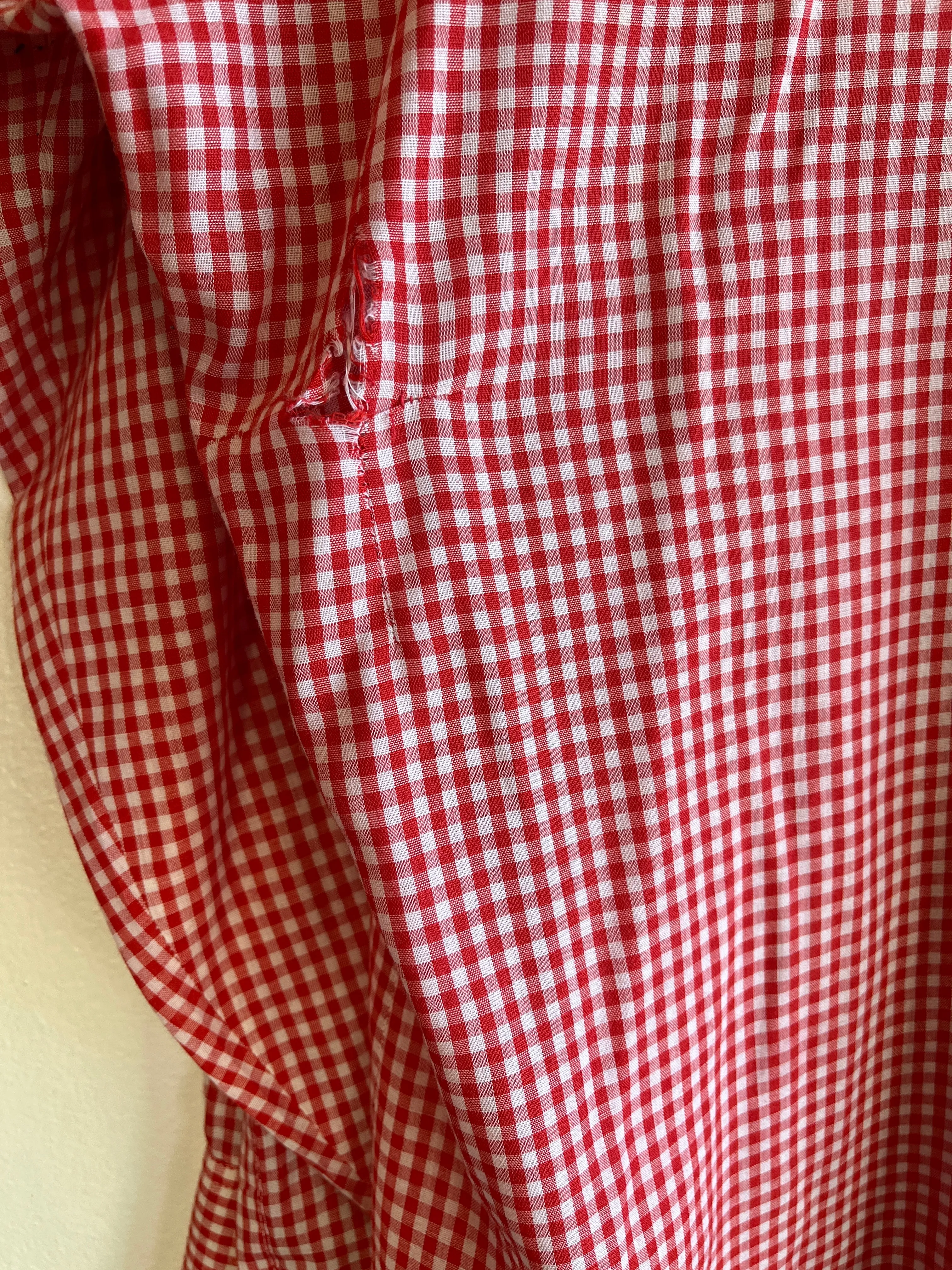 Vintage 1970/80s Levis Gingham Pearl Snap Button-Up Shirt