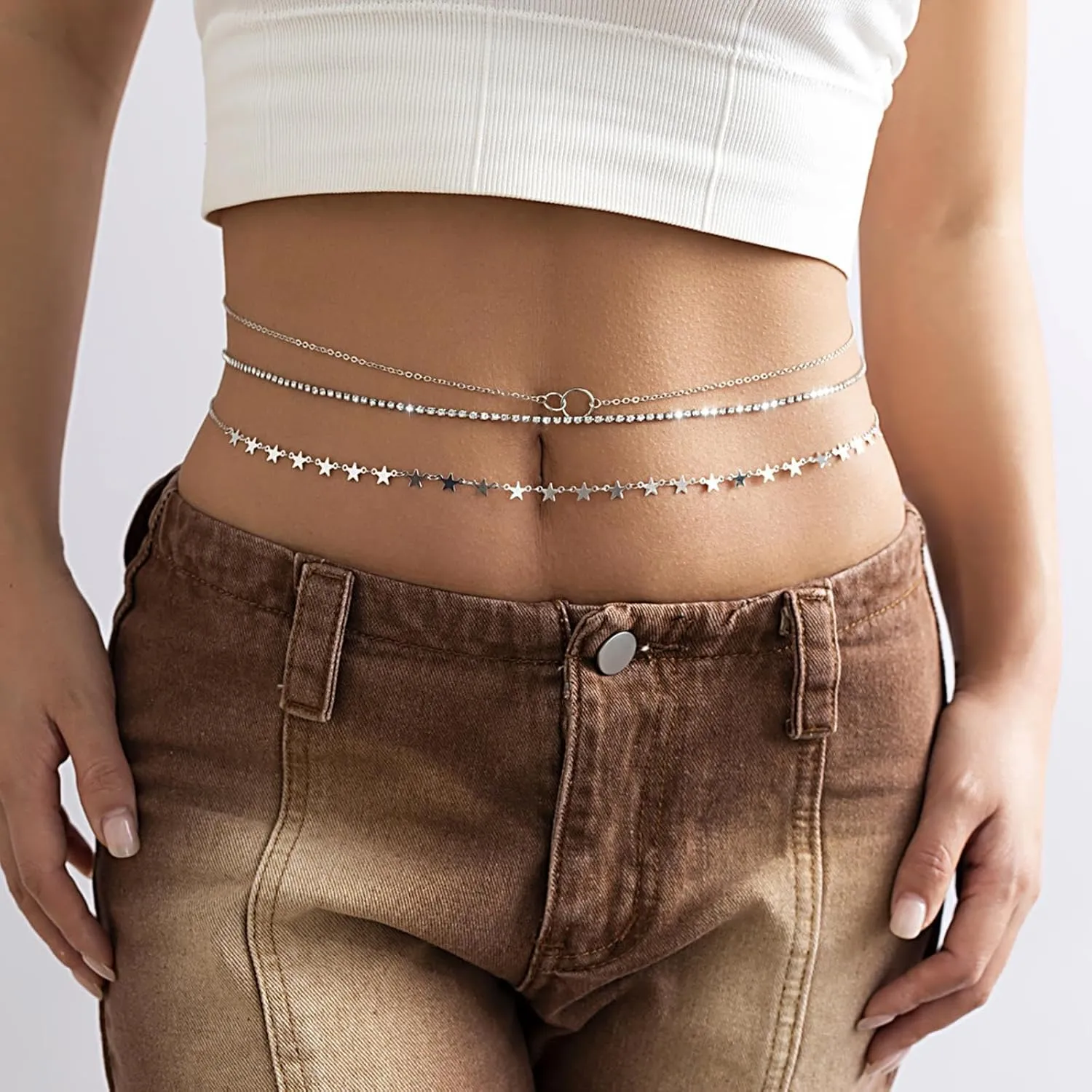 Waist Beads Minimalist Beach Bikini Body Chain Pearl Belly Chain Adjustable Shell Charms Trendy Jewelry Handmade for Women Sexy Waist Chain