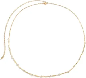 Waist Chains Beach, Thin Adjustable Waist Chains for Women Belt, Silver/Gold Waist Body Chain Belt