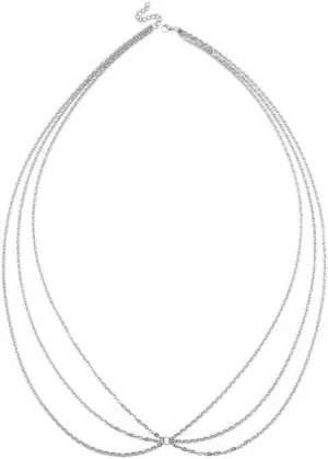 Waist Chains for Women, Body Chains for Women Festival Multilayer Chain Thin AlloyWaist Chain (Silver)