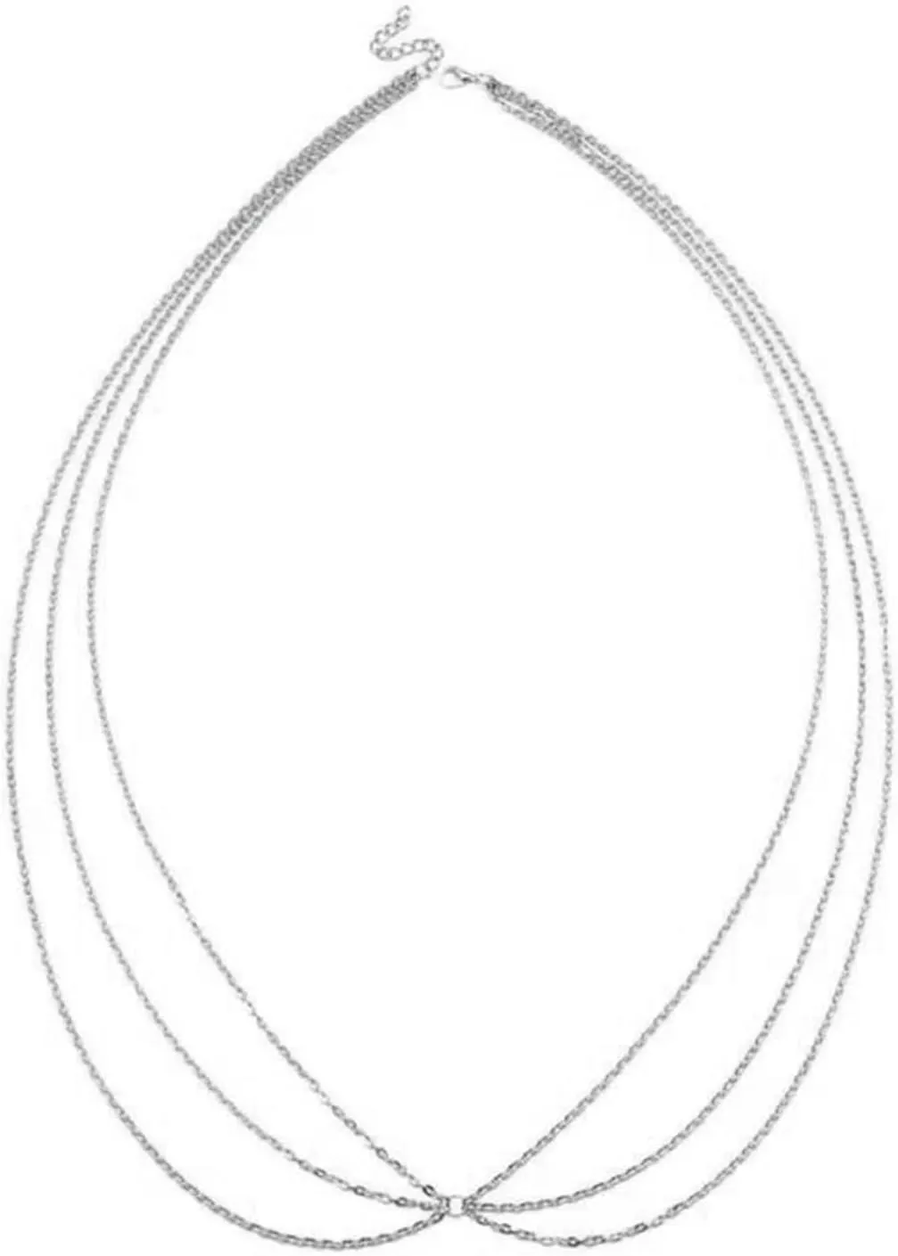 Waist Chains for Women, Body Chains for Women Festival Multilayer Chain Thin AlloyWaist Chain (Silver)