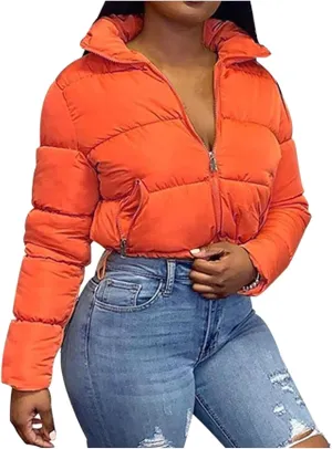 Winter Coat Women's Women's Winter Solid Short Bread Down Jacket Stand Up Collar Outerwear Padded Thick Jackets
