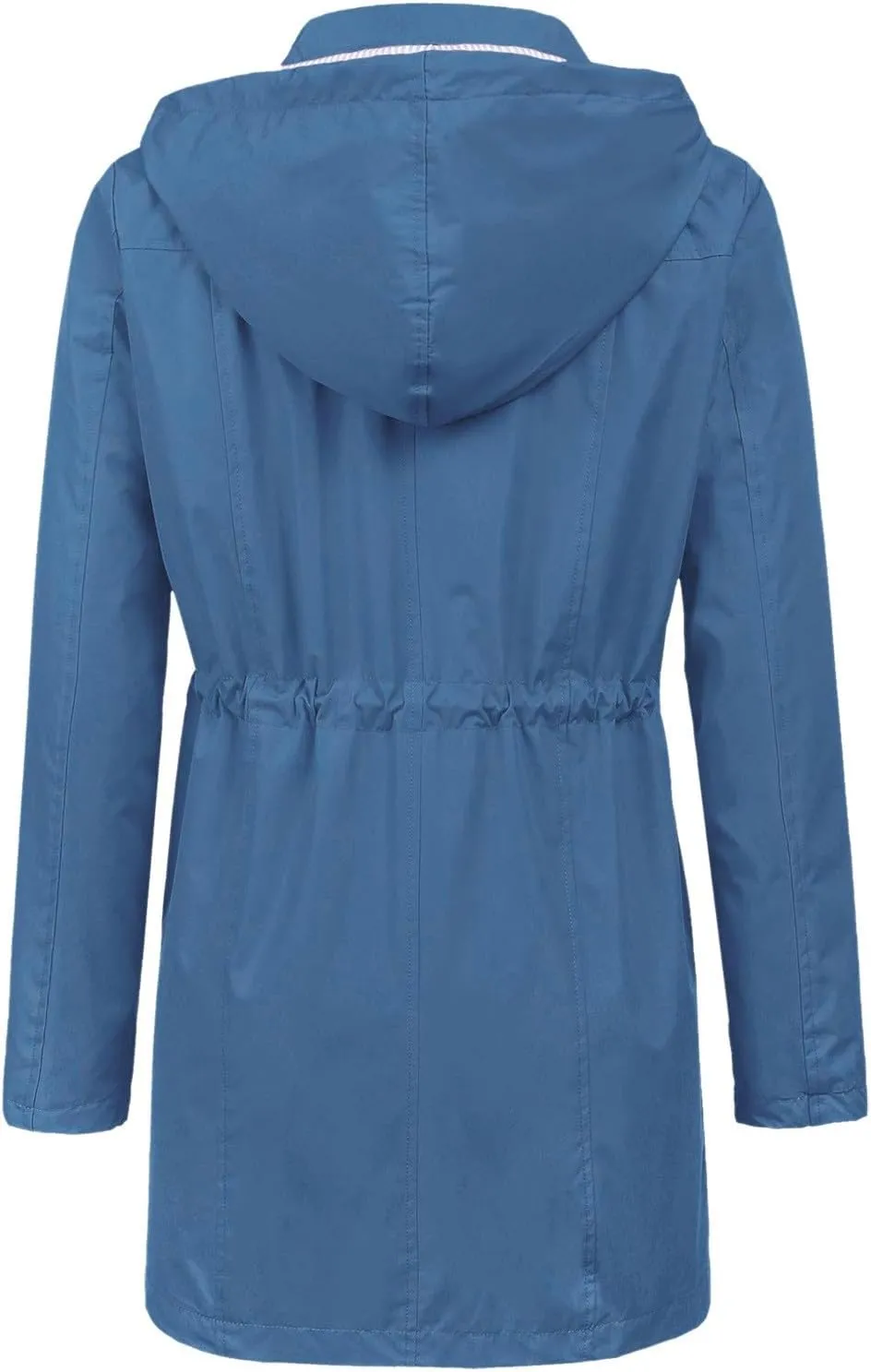 Women Raincoat Long Hooded Trench Coats Lined Windbreaker Travel Jacket Windbreaker Trendy Coats