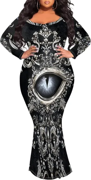 Women's 2024 Autumn Wrap Floor Length Dresses Long Sleeve Trendy Elegant Mermaid Party Casual Sexy Bodycon Long Maxi Dress