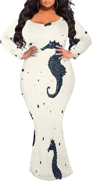 Women's 2024 Autumn Wrap Floor Length Dresses Long Sleeve Trendy Elegant Mermaid Party Casual Sexy Bodycon Long Maxi Dress