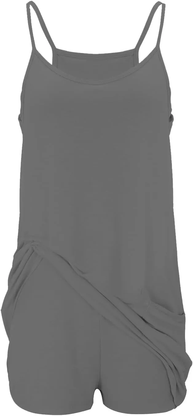 Womens Athletic Dress Tennis Workout Active Romper Dresses Built in Shorts Hot Shot Mini Sundress Summer Outfits